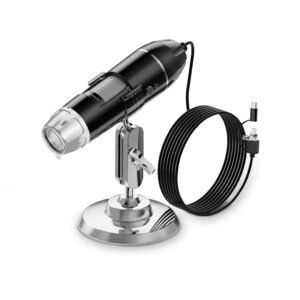 OEM Manufacturer 1600X 1080p 2MP LED Light Source USB-C/USB/Micro USB Compatible 3-in-1 Electron Microscope  for Android/PC/Mac
